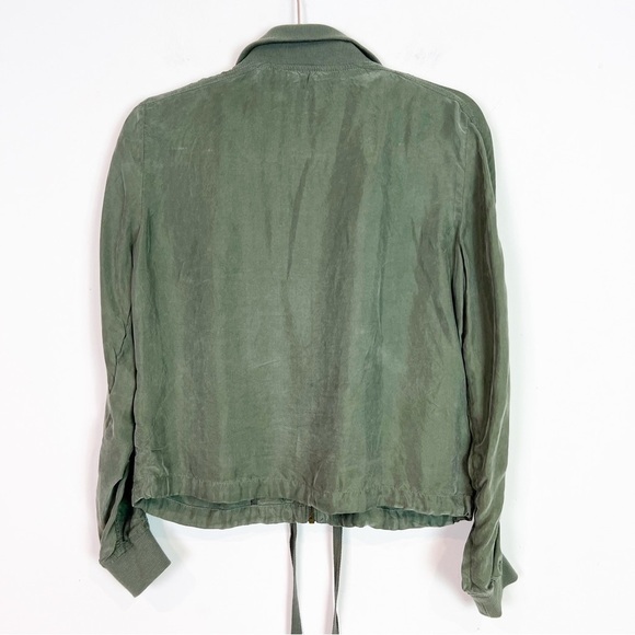 MARRAKECH ANTHROPOLOGIE GREEN SNAP ZIP UTILITY DRAWSTRING WAIST JACKET WOMENS XS - Picture 2 of 11